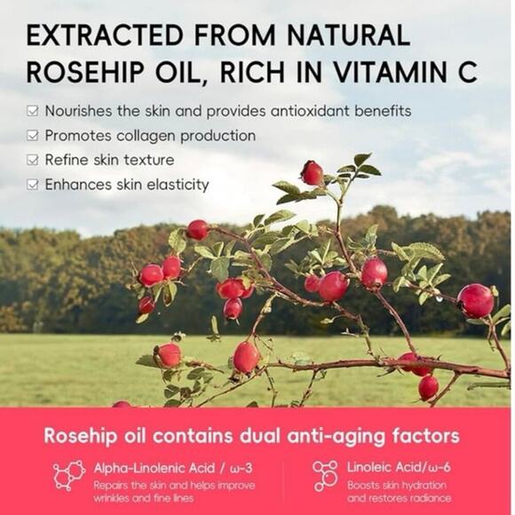 Quiyum Rosa Mosqueta 5pc Skincare Set Rosehip + Vitamin E Kit NEW/NIB - Picture 5 of 10